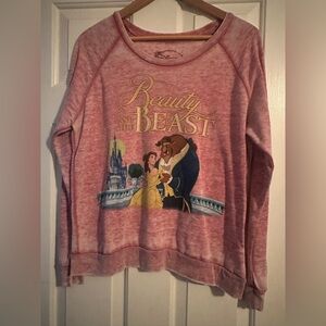 Disney Beauty and the Beast Heathered Rose Sweater